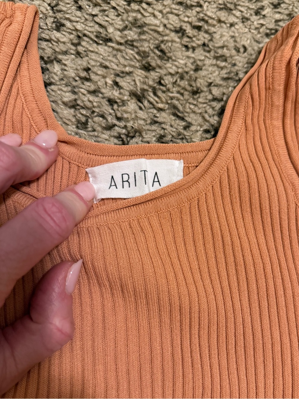 Arita Ribbed Scoop-Neck Colorful TankTops - Picture 4 of 4